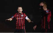 22 February 2020; Dean Zambra of Longford Town during the SSE Airtricity League First Division match between Longford Town and Shamrock Rovers II at Bishopsgate in Longford. Photo by Stephen McCarthy/Sportsfile