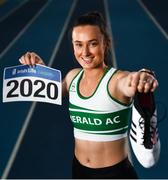 25 February 2020; Ciara Neville of Emerald AC, Limerick, during the Irish Life Health National Senior Indoor Championships Launch 2020 at National Indoor Arena on the Sport Ireland National Sports Campus in Abbotstown, Dublin. Photo by David Fitzgerald/Sportsfile