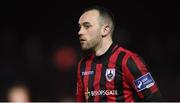 22 February 2020; Niall Barnes of Longford Town during the SSE Airtricity League First Division match between Longford Town and Shamrock Rovers II at Bishopsgate in Longford. Photo by Stephen McCarthy/Sportsfile