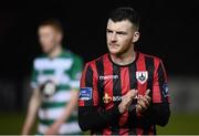 22 February 2020; Joe Gorman of Longford Town following the SSE Airtricity League First Division match between Longford Town and Shamrock Rovers II at Bishopsgate in Longford. Photo by Stephen McCarthy/Sportsfile