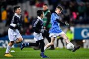 22 February 2020; Action from the cumman Na mbunscoil games at half time during the Allianz Football League Division 1 Round 4 match between Dublin and Donegal at Croke Park in Dublin. Photo by Eóin Noonan/Sportsfile