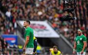 23 February 2020; Jonathan Sexton of Ireland is filmed by a tv camera during the Guinness Six Nations Rugby Championship match between England and Ireland at Twickenham Stadium in London, England. Photo by Brendan Moran/Sportsfile