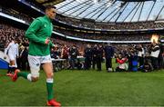 23 February 2020; Jonathan Sexton of Ireland leads his side out prior to the Guinness Six Nations Rugby Championship match between England and Ireland at Twickenham Stadium in London, England. Photo by Brendan Moran/Sportsfile