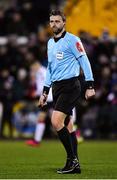24 February 2020; Referee Paul McLaughlin during the SSE Airtricity League Premier Division match between Dundalk and Cork City at Oriel Park in Dundalk, Louth. Photo by Seb Daly/Sportsfile