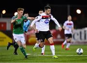 24 February 2020; Jordan Flores of Dundalk in action against Alec Byrne of Cork City during the SSE Airtricity League Premier Division match between Dundalk and Cork City at Oriel Park in Dundalk, Louth. Photo by Seb Daly/Sportsfile