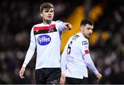 24 February 2020; Sean Gannon, left, and Jordan Flores of Dundalk during the SSE Airtricity League Premier Division match between Dundalk and Cork City at Oriel Park in Dundalk, Louth. Photo by Seb Daly/Sportsfile