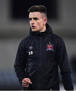 24 February 2020; Darragh Leahy of Dundalk ahead of the SSE Airtricity League Premier Division match between Dundalk and Cork City at Oriel Park in Dundalk, Louth. Photo by Ben McShane/Sportsfile
