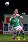 24 February 2020; Daire O'Connor of Cork City and Darragh Leahy of Dundalk during the SSE Airtricity League Premier Division match between Dundalk and Cork City at Oriel Park in Dundalk, Louth. Photo by Ben McShane/Sportsfile