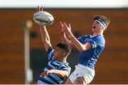 25 February 2020; Wali Khwaja of St Vincent’s Castleknock College contests a line-out against Lucca Jennings of St Mary’s College during the Bank of Ireland Leinster Schools Junior Cup Second Round match between St Vincent’s Castleknock College and St Mary’s College at Energia Park in Dublin. Photo by Daire Brennan/Sportsfile