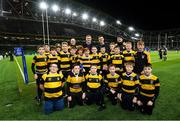 14 December 2019; The Newbridge team with Leinster players Dan Leavy and Jonathan Sexton at the Heineken Champions Cup Pool 1 Round 4 match between Leinster and Northampton Saints at the Aviva Stadium in Dublin. Photo by Ramsey Cardy/Sportsfile
