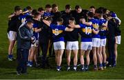 22 February 2020; Tipperary manager David Power with his players before the Allianz Football League Division 3 Round 4 match between Tipperary and Cork at Semple Stadium in Thurles, Tipperary. Photo by Piaras Ó Mídheach/Sportsfile