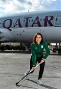 26 February 2020; The Olympic Federation of Ireland will fly athletes in business class to the Olympic Games in Tokyo with Qatar Airways. With less than five months left until the Opening Ceremony in Tokyo, the composition of Team Ireland is starting to take real shape. Qatar Airways has a 5 star rating by Skytrax, which also awarded the airline 'World's Best Business Class'. Athletes will benefit from the full lie flat beds and catering to suit their nutritional routine. The mood lighting will adjust the athletes' body clock to the Tokyo time zone and the cabin is pressureised to a lower altitude which equates to more oxygen and less travel fatigue. In attendance at the announcement is hockey player Anna O'Flanagan. Photo by Brendan Moran/Sportsfile