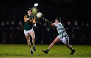 26 February 2020; Patrick Darcy of Kerry in action against James Garvey of Limerick during the Munster GAA Football U20 Championship Semi-Final match between Limerick and Kerry at Mick Neville Park in Rathkeale, Limerick. Photo by Diarmuid Greene/Sportsfile