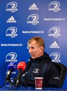 27 February 2020; Head coach Leo Cullen during a Leinster Rugby press conference at the RDS Arena in Dublin. Photo by Seb Daly/Sportsfile
