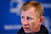 27 February 2020; Head coach Leo Cullen during a Leinster Rugby press conference at the RDS Arena in Dublin. Photo by Seb Daly/Sportsfile