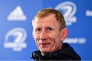 27 February 2020; Head coach Leo Cullen during a Leinster Rugby press conference at the RDS Arena in Dublin. Photo by Seb Daly/Sportsfile