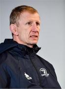 27 February 2020; Head coach Leo Cullen during a Leinster Rugby press conference at the RDS Arena in Dublin. Photo by Seb Daly/Sportsfile