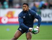 28 February 2020; Bundee Aki during an Ireland Rugby open training session at Energia Park in Donnybrook, Dublin. Photo by Ramsey Cardy/Sportsfile