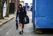 28 February 2020; Jamison Gibson-Park of Leinster arrives for the Guinness PRO14 Round 13 match between Leinster and Glasgow Warriors at the RDS Arena in Dublin. Photo by Diarmuid Greene/Sportsfile