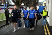 28 February 2020; Leinster players Ciaran Frawley, James Tracy, Michael Milne, and Conor Maguire arrive ahead of the Guinness PRO14 Round 13 match between Leinster and Glasgow Warriors at the RDS Arena in Dublin. Photo by Diarmuid Greene/Sportsfile