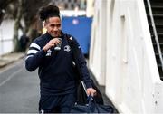 28 February 2020; Joe Tomane of Leinster arrives for the Guinness PRO14 Round 13 match between Leinster and Glasgow Warriors at the RDS Arena in Dublin. Photo by Diarmuid Greene/Sportsfile