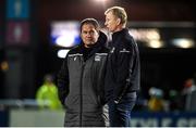 28 February 2020; Glasgow Warriors head coach Dave Rennie and Leinster head coach Leo Cullen in conversation prior to the Guinness PRO14 Round 13 match between Leinster and Glasgow Warriors at the RDS Arena in Dublin. Photo by Diarmuid Greene/Sportsfile