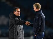 28 February 2020; Glasgow Warriors head coach Dave Rennie, left, and Leinster head coach Leo Cullen ahead of the Guinness PRO14 Round 13 match between Leinster and Glasgow Warriors at the RDS Arena in Dublin. Photo by Ramsey Cardy/Sportsfile