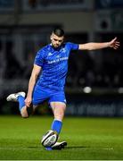 28 February 2020; Harry Byrne of Leinster kicks a conversion during the Guinness PRO14 Round 13 match between Leinster and Glasgow Warriors at the RDS Arena in Dublin. Photo by Diarmuid Greene/Sportsfile