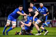 28 February 2020; Ryan Baird of Leinster is tackled by Tom Gordon of Glasgow Warriors during the Guinness PRO14 Round 13 match between Leinster and Glasgow Warriors at the RDS Arena in Dublin. Photo by Diarmuid Greene/Sportsfile