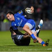 28 February 2020; James Lowe of Leinster is tackled by George Horne of Glasgow Warriors during the Guinness PRO14 Round 13 match between Leinster and Glasgow Warriors at the RDS Arena in Dublin. Photo by Ramsey Cardy/Sportsfile