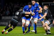 28 February 2020; Ryan Baird of Leinster is tackled by Pete Horne and Tom Gordon of Glasgow Warriors during the Guinness PRO14 Round 13 match between Leinster and Glasgow Warriors at the RDS Arena in Dublin. Photo by Diarmuid Greene/Sportsfile