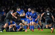 28 February 2020; Max Deegan of Leinster is tackled by D’arcy Rae of Glasgow Warriors during the Guinness PRO14 Round 13 match between Leinster and Glasgow Warriors at the RDS Arena in Dublin. Photo by Ramsey Cardy/Sportsfile