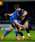 28 February 2020; Max Deegan of Leinster is tackled by Pete Horne of Glasgow Warriors during the Guinness PRO14 Round 13 match between Leinster and Glasgow Warriors at the RDS Arena in Dublin. Photo by Diarmuid Greene/Sportsfile