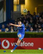 28 February 2020; Harry Byrne of Leinster kicks a conversion during the Guinness PRO14 Round 13 match between Leinster and Glasgow Warriors at the RDS Arena in Dublin. Photo by Diarmuid Greene/Sportsfile