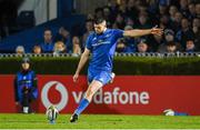 28 February 2020; Harry Byrne of Leinster kicks a conversion during the Guinness PRO14 Round 13 match between Leinster and Glasgow Warriors at the RDS Arena in Dublin. Photo by Diarmuid Greene/Sportsfile