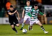 28 February 2020; Jack Byrne of Shamrock Rovers in action against Cammy Smith of Dundalk during the SSE Airtricity League Premier Division match between Shamrock Rovers and Dundalk at Tallaght Stadium in Dublin. Photo by Ben McShane/Sportsfile
