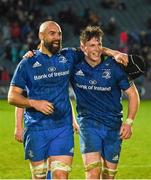 28 February 2020; Scott Fardy and Ryan Baird of Leinster celebrate after the Guinness PRO14 Round 13 match between Leinster and Glasgow Warriors at the RDS Arena in Dublin. Photo by Diarmuid Greene/Sportsfile
