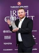 28 February 2020; Paul Stirling with his Turkish Airlines Men's International Player of the Year Trophy at the Turkish Airlines Irish Cricket Awards 2020 at The Marker Hotel in Dublin. Photo by Matt Browne/Sportsfile