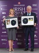 28 February 2020; Susan O’Neill and Alan Lewis who were presented with the Cricket Writers of Ireland Hall of Fame at the Turkish Airlines Irish Cricket Awards 2020 at The Marker Hotel in Dublin. Photo by Matt Browne/Sportsfile