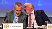 29 February 2020; Uachtarán Chumann Lúthchleas Gael John Horan, right, with Uachtarán Tofa Chumann Lúthchleas Gael Larry McCarthy during the GAA Annual Congress 2020 at Croke Park in Dublin. Photo by Piaras Ó Mídheach/Sportsfile