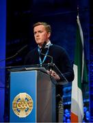 29 February 2020; David Hassan, Chairman of the Standing Committe on Playing Rules, speaking during the GAA Annual Congress 2020 at Croke Park in Dublin. Photo by Piaras Ó Mídheach/Sportsfile