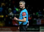 28 February 2020; Referee Sean Grant during the SSE Airtricity League Premier Division match between Shelbourne and St Patrick's Athletic at Tolka Park in Dublin. Photo by Michael P Ryan/Sportsfile