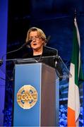 29 February 2020; Kathy Slattery, Head of National Finance, speaking during the GAA Annual Congress 2020 at Croke Park in Dublin. Photo by Piaras Ó Mídheach/Sportsfile