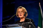 29 February 2020; Kathy Slattery, Head of National Finance, speaking during the GAA Annual Congress 2020 at Croke Park in Dublin. Photo by Piaras Ó Mídheach/Sportsfile