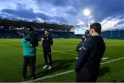 28 February 2020; Dave Kearney of Leinster is interviewed by Maz Reilly of eir Sport ahead of the Guinness PRO14 Round 13 match between Leinster and Glasgow Warriors at the RDS Arena in Dublin. Photo by Ramsey Cardy/Sportsfile