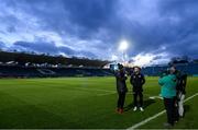 28 February 2020; Dave Kearney of Leinster is interviewed by Maz Reilly of eir Sport ahead of the Guinness PRO14 Round 13 match between Leinster and Glasgow Warriors at the RDS Arena in Dublin. Photo by Ramsey Cardy/Sportsfile