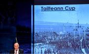 29 February 2020; Uachtarán Chumann Lúthchleas Gael John Horan speaking about the Tailteann Cup, the name of the Tier Two All-Ireland Football Championship, in his address during the GAA Annual Congress 2020 at Croke Park in Dublin. Photo by Piaras Ó Mídheach/Sportsfile