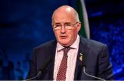 29 February 2020; Uachtarán Chumann Lúthchleas Gael John Horan speaking during the GAA Annual Congress 2020 at Croke Park in Dublin. Photo by Piaras Ó Mídheach/Sportsfile