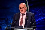 29 February 2020; Uachtarán Chumann Lúthchleas Gael John Horan speaking during the GAA Annual Congress 2020 at Croke Park in Dublin. Photo by Piaras Ó Mídheach/Sportsfile