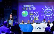 29 February 2020; Uachtarán Chumann Lúthchleas Gael John Horan speaking during the GAA Annual Congress 2020 at Croke Park in Dublin. Photo by Piaras Ó Mídheach/Sportsfile